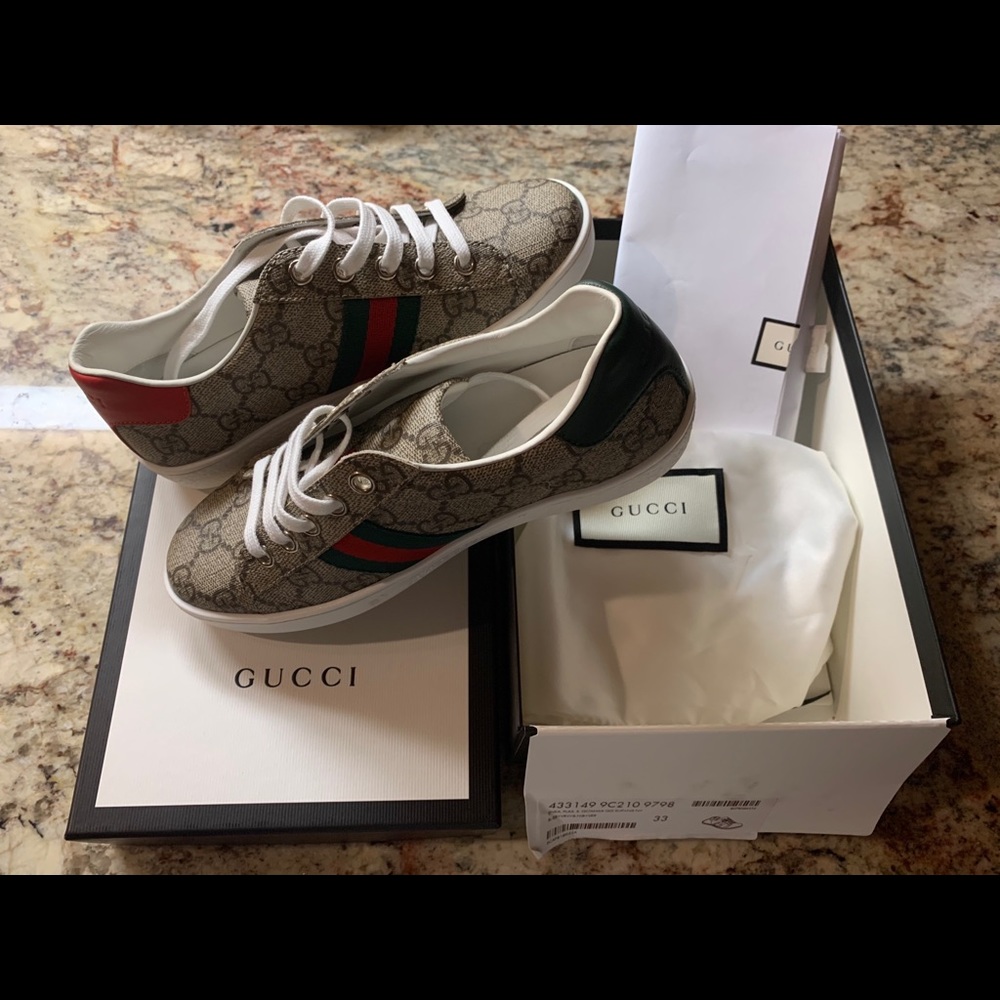 Gucci Kids Supreme Ace sneakers